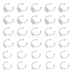 3 Size Stainless Steel Open Cuff Finger Ring Finding&nbsp;STAS-CA0001-92P