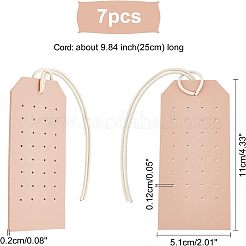 Portable PU Leather Earring Display Cards&nbsp;EDIS-WH0029-09
