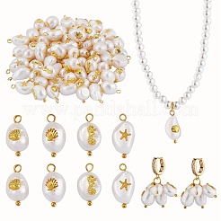 40Pcs 4 Styles Natural Keshi Pearl Pendants&nbsp;FIND-SZ0006-09