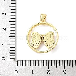 Brass Micro Pave Cubic Zirconia Enamel Pendants&nbsp;KK-L239-038G