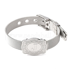 304 Stainless Steel Watch Band Chain Bracelets for Women Men&nbsp;BJEW-P386-09P-J