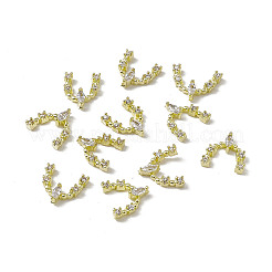 Brass Pave Clear Cubic Zirconia Cabochons&nbsp;MRMJ-B002-08LG