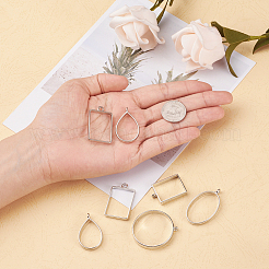 Alloy Open Back Bezel Big Pendants&nbsp;PALLOY-TA0001-26P
