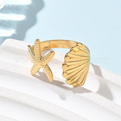 304 Stainless Steel Cuff Rings&nbsp;RJEW-P150-03A-G