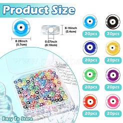 160Pcs 8 Colors Printed Transparent Acrylic Beads&nbsp;TACR-YW0003-49