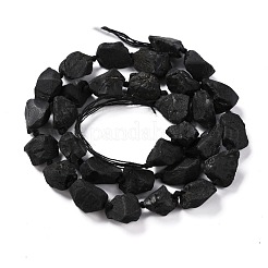 Rough Raw Natural Black Spinel Beads Strands&nbsp;G-G010-10
