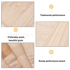 Rectangle Wood Breaking Boards&nbsp;WOOD-WH0131-02C