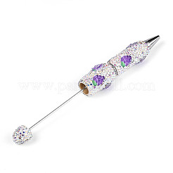 Resin & Polymer Clay Pave Rhinestone Ball-Point Pen&nbsp;AJEW-T013-04B