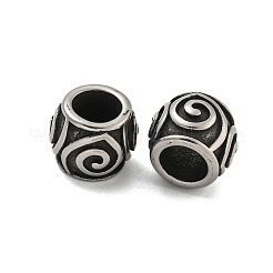 Barrel 304 Stainless Steel European Beads&nbsp;STAS-E214-04AS