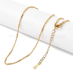 Ion Plating(IP) 201 Stainless Steel Chain Necklaces&nbsp;NJEW-P309-27G