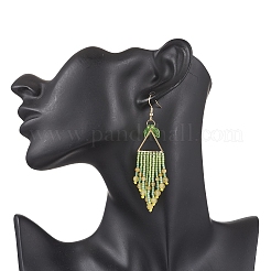 3Pair 304 Stainless Steel Leaf Dangle Earrings&nbsp;EJEW-MZ00513