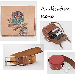 Tempered Glass Handmade Craft Leather Coating Tools with Leather Grinding Trimming Round Flat Stick Vegetable Tanned&nbsp;TOOL-PH0016-71