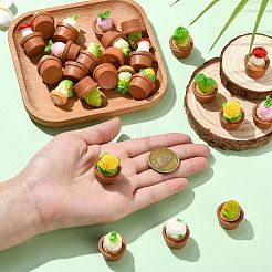 24Pcs 8 Styles Resin Potted Plant Display Decorations&nbsp;AJEW-CJ0001-80