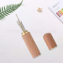 Sandalwood Leather Craft Sewing Needles Case Box&nbsp;TOOL-WH20013-07G