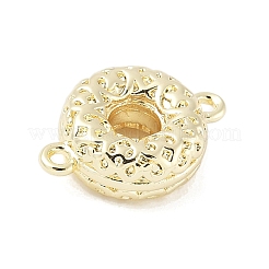 Brass Textured Connector Charms&nbsp;KK-M326-12G