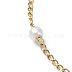 Glass Pearl Beaded Chain Bracelet&nbsp;BJEW-JB09432