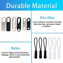 6Pcs Plastic Zipper Puller and 12Pcs Alloy Replacement pull-tab Accessories&nbsp;FIND-SZ0001-17