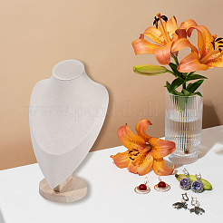 Bust Shaped Beech Covered with Velvet Necklace Display Stands&nbsp;NDIS-WH20010-02C