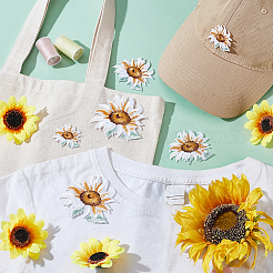 Flower Self Adhesive Computerized Embroidery Cloth Iron on/Sew on Patches&nbsp;PATC-GA0001-84B