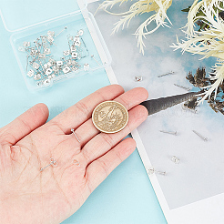 40Pcs 925 Sterling Silver Post Stud Earring Settings&nbsp;STER-DC0001-03