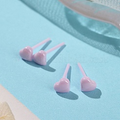 Hypoallergenic Bioceramics Zirconia Ceramic Heart Stud Earrings&nbsp;EJEW-Z023-08D