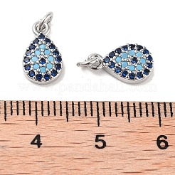 Brass Micro Pave Cubic Zirconia Pendants&nbsp;KK-B102-02P