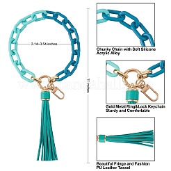 Chain Link Wristlet Keychain&nbsp;HJEW-SW00013-07
