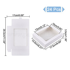 Rectangle Paper Biscuit Boxes with Clear Window&nbsp;CON-WH0107-02B-02