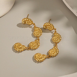 304 Stainless Steel Conch Tassel Stud Earrings&nbsp;TZ8504