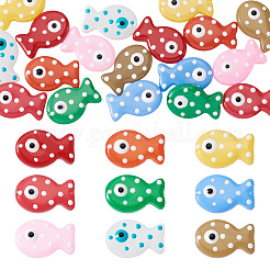 18Pcs 9 Colors Painted Glass Beads Enamel Beads&nbsp;LAMP-TA0002-16