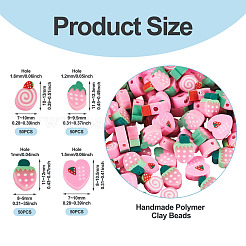 200Pcs 4 Styles Handmade Polymer Clay Beads&nbsp;CLAY-TA0001-81