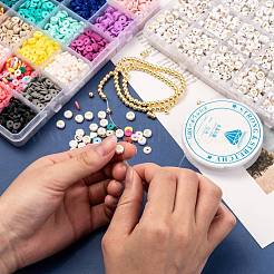 DIY Heishi Bead Style Stretch Bracelets Making Kits&nbsp;DIY-JP0005-86