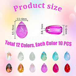 120Pcs 12 Colors Transparent Glass & Lampwork Beads Sets&nbsp;GGLA-GA0001-05