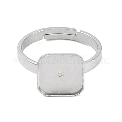 Non-Tarnish 304 Stainless Steel Adjustable Ring Components&nbsp;STAS-Z064-03P