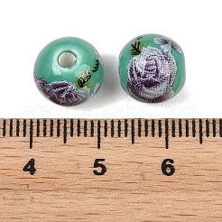 Printed Handmade Porcelain Beads&nbsp;X-PORC-R134-04