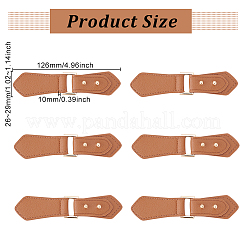 6 Sets PU Imitation Leather Sew on Toggle Buckles&nbsp;FIND-FG0001-83