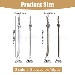 16Pcs 2 Colors Tibetan Style Big Pendants&nbsp;FIND-CA0010-83