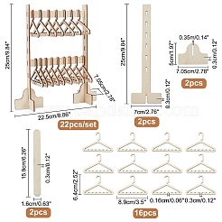 2-Tier Wood Earrings Display Stands&nbsp;EDIS-WH0031-11