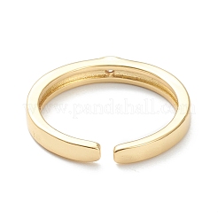 Brass Clear Cubic Zirconia Cuff Rings&nbsp;RJEW-B033-06