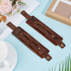 2Pcs Cowhide Cord Wide Cord Bracelets&nbsp;BJEW-CL0001-63A