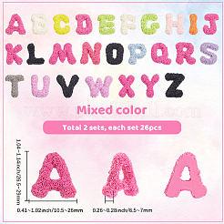 2Bags Opaque Resin 26 Letter Cabochons&nbsp;RESI-SC0006-17