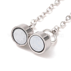 Brass Magnetic Clasp with Cable Safety Chain&nbsp;KK-F839-035P