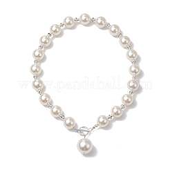 Imitation White Pearl Acrylic Beaded Necklaces&nbsp;NJEW-JN05122-01
