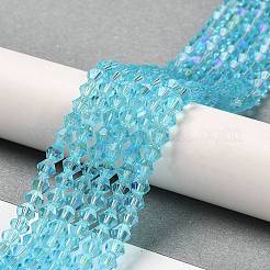 Transparent Electroplate Glass Beads Strands&nbsp;LS-EGLA-A039-T3mm-L20
