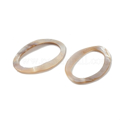 Natural Freshwater Shell Oval Linking Rings&nbsp;SHEL-K006-60