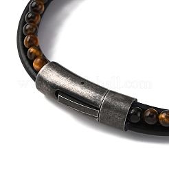 Braided Leather Multi-strand Bracelets&nbsp;BJEW-B096-16B-01