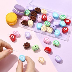35Pcs 7 Colors Opaque Acrylic Imitation Food Beads&nbsp;OACR-CJ0002-72