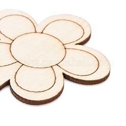DIY Unfinished Wood Flowers Cutout&nbsp;WOOD-P017-04
