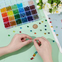 600Pcs 24 Colors Glass Beads&nbsp;EGLA-PH0001-90