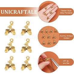 10Pcs Tibetan Style Alloy Pendants&nbsp;FIND-UN0003-14